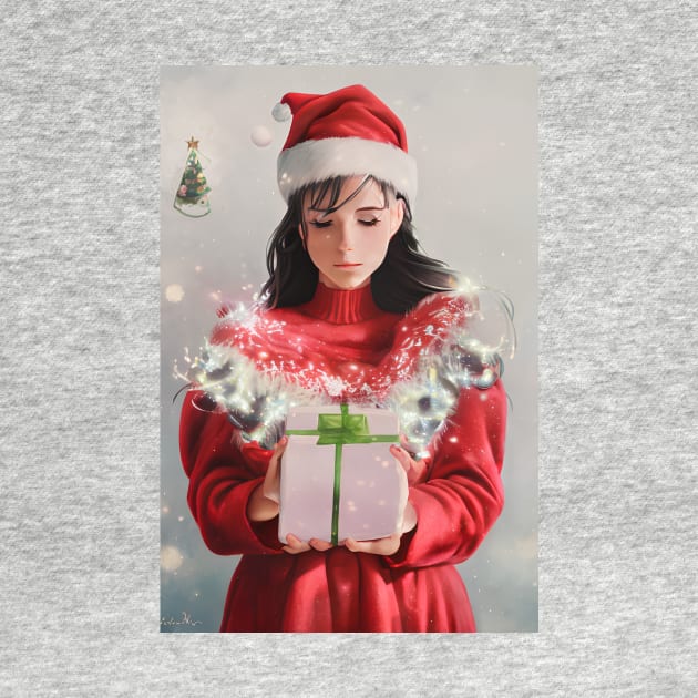 Beautiful Anime Portrait In Santa Claus Costume 5 by AIPerfection